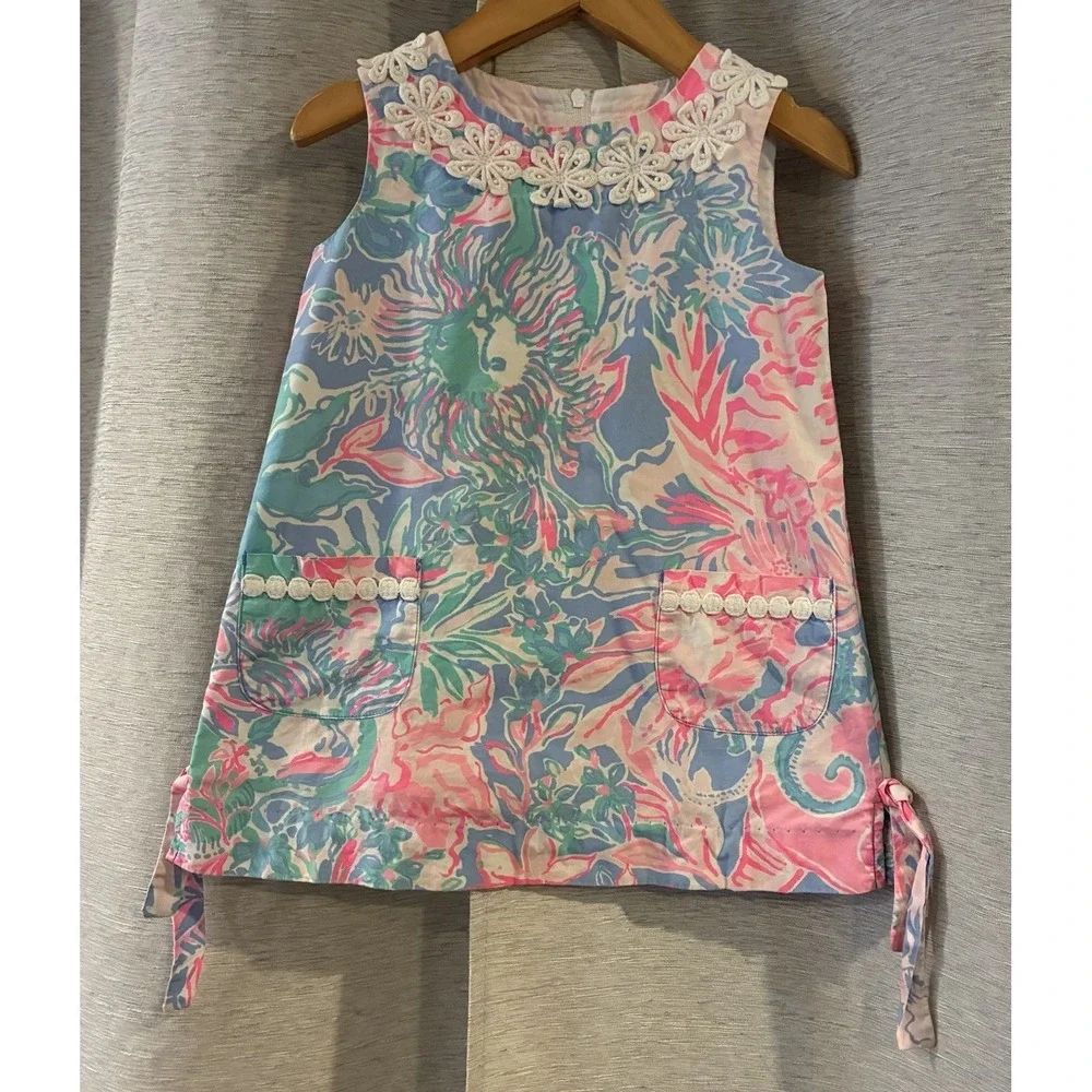 Lilly‎ Pulitzer Baby Lilly Shift Dress Swizzle In Size 2